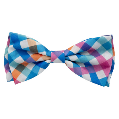 Blue/Green Checkered Bow Tie - Multiple Sizes Available