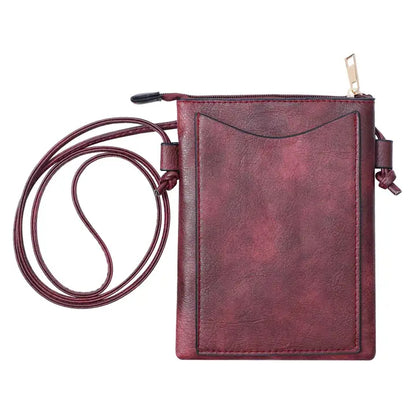 Crossbody Cellphone Bag Dog - Wine