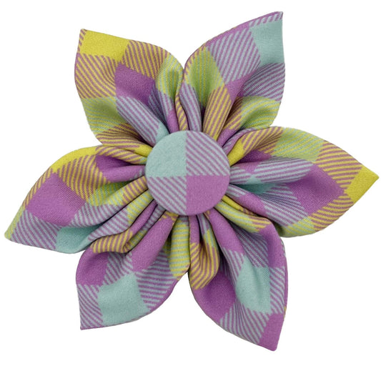 Lavender Lemon Checkered Pinwheel - Multiple Sizes