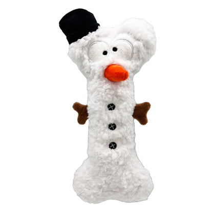 Snowman Bone Dog Toy